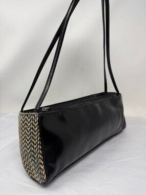 Naturalizer Baguette Shoulder Bag Black/patterned cream & brown small handbag